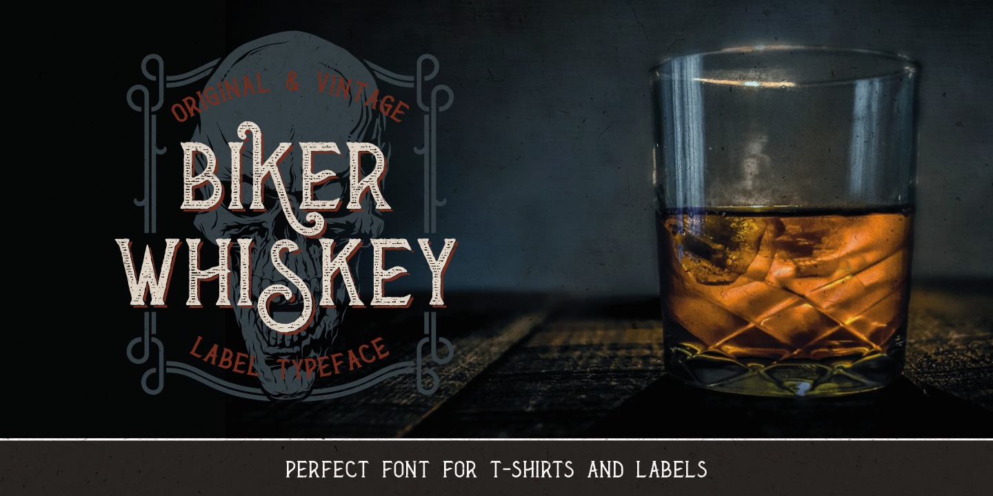 Example font Biker Whiskey #7